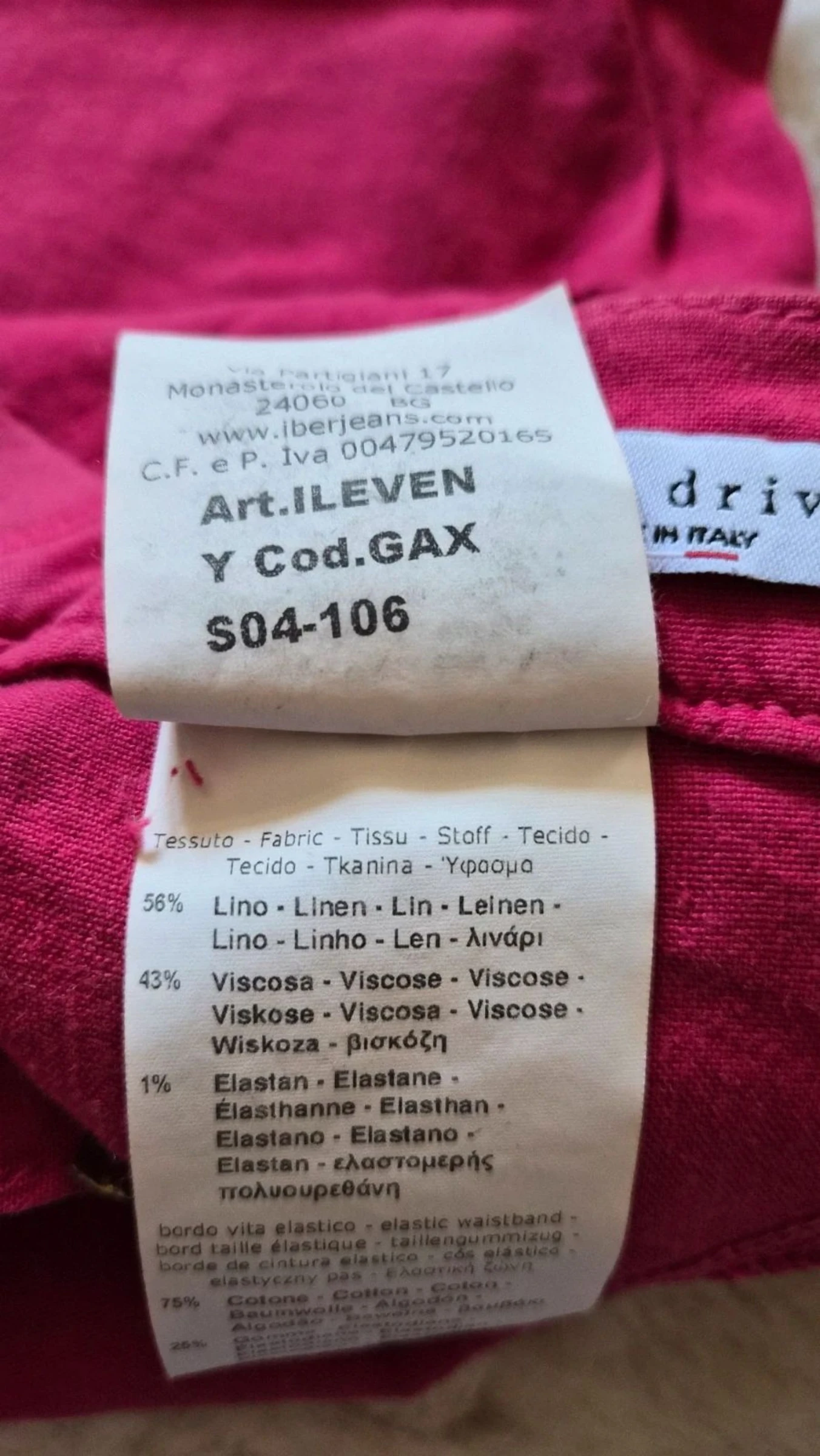 Pantalón de verano fushia mujer Eest Drive 56% Lino, talla 46, nuevo – photo 6